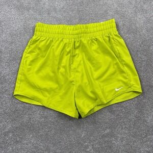 Nike Youth Girls Breezy High Waisted Shorts Size L Slime Green DX4965 Dri-Fit